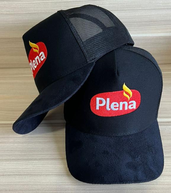 Boné Americano brim  Bordado Aba suede